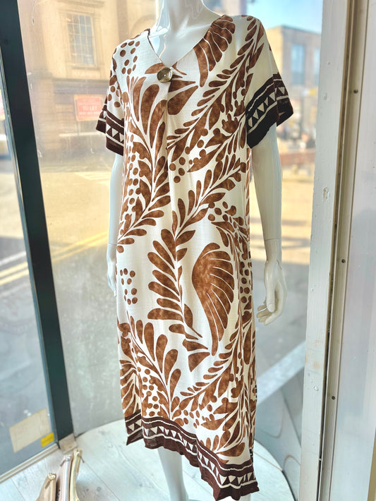 Chilli & Charm Short Sleeve Button Dress