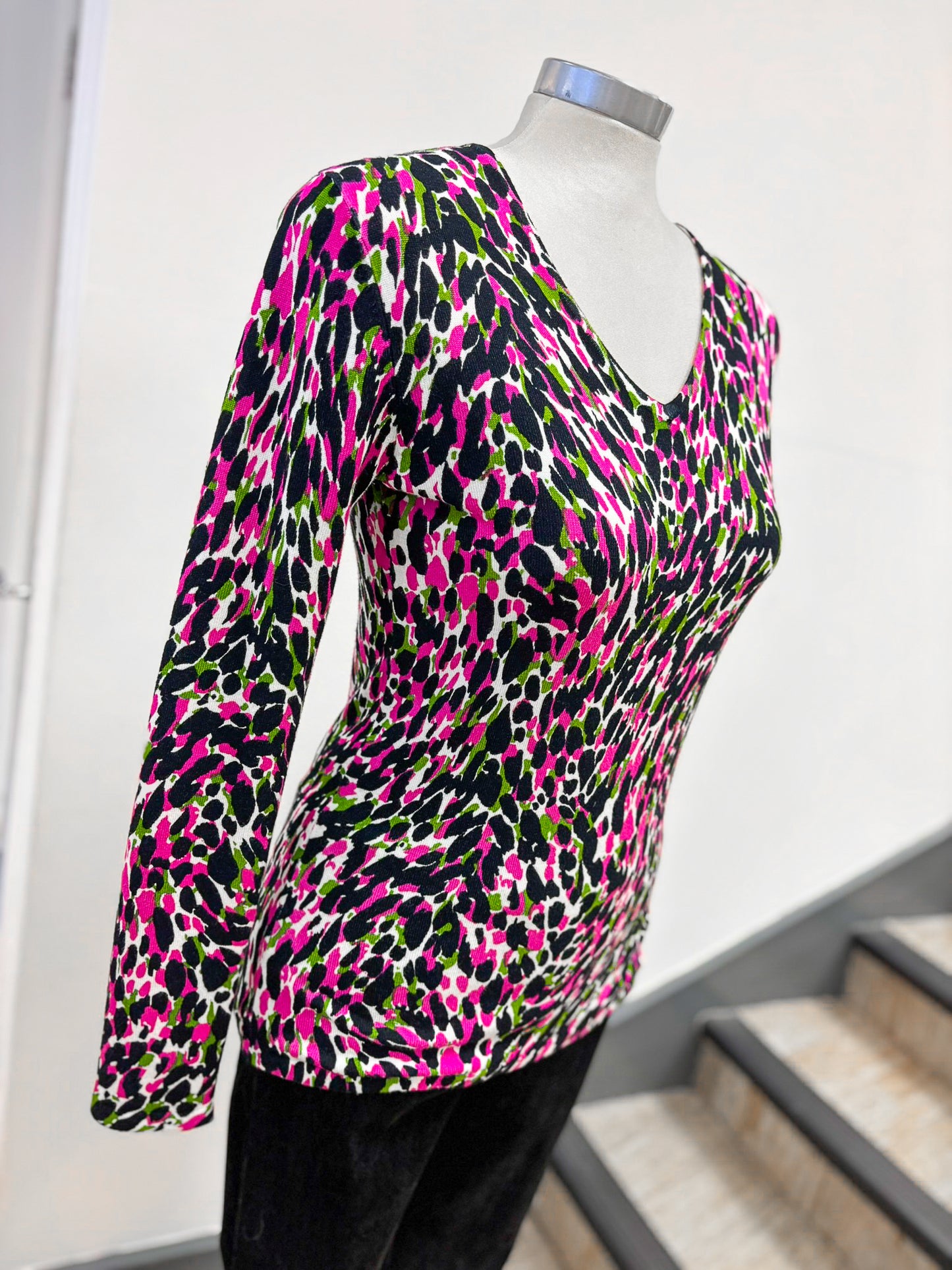 Marble V Neck Speckled Jumper