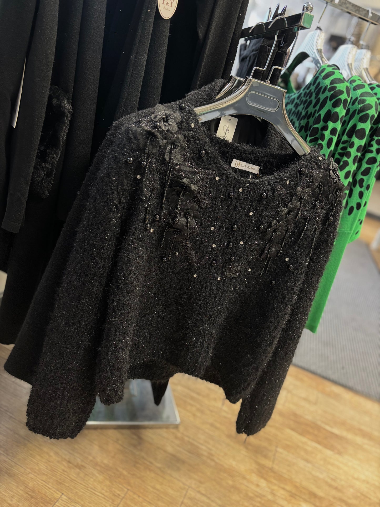 Pearl Diamanté Embellished Jumper