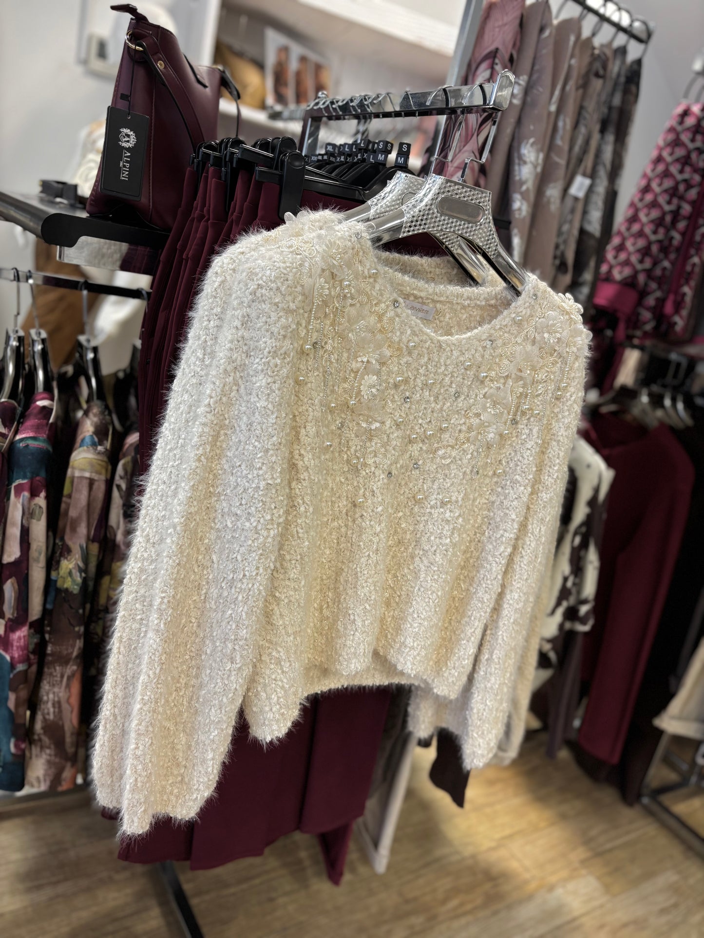 Pearl Diamanté Embellished Jumper