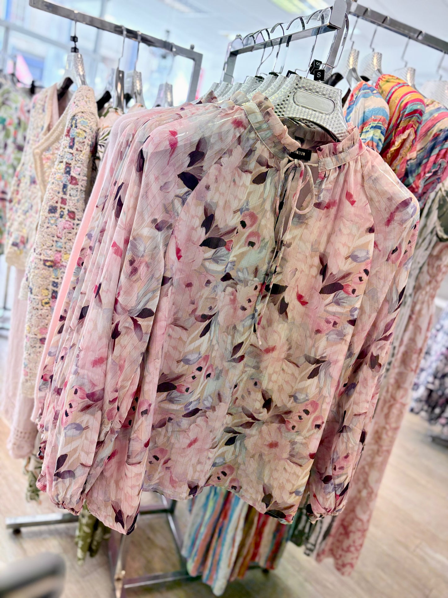 QED London Tie Neck Blouse