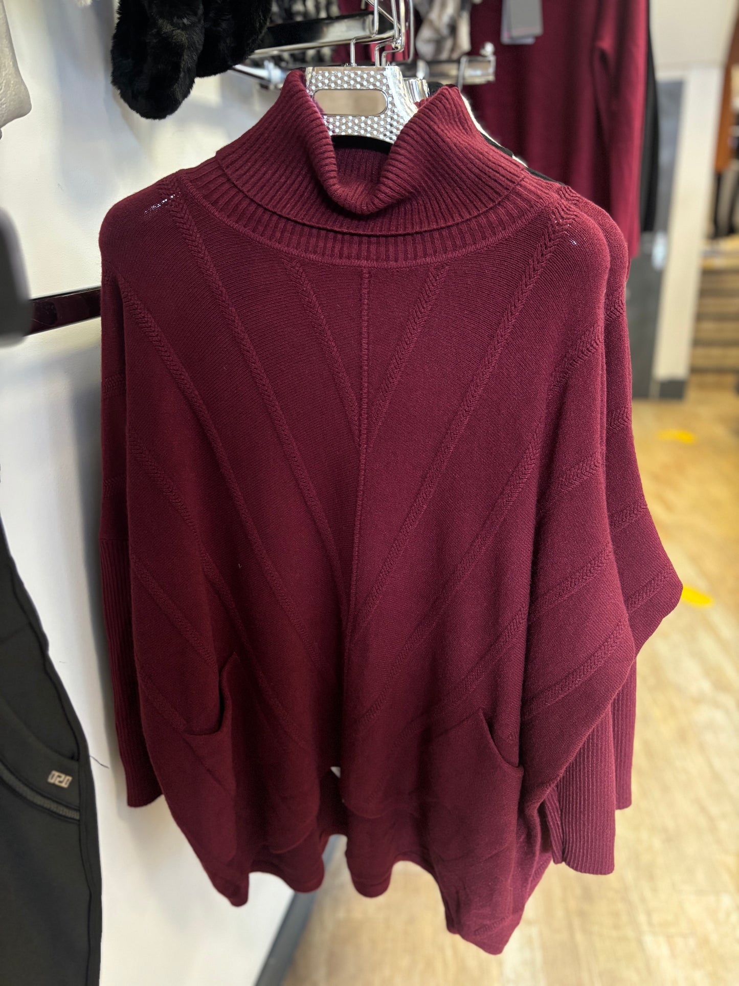 Polo Neck Long Chevron Jumper