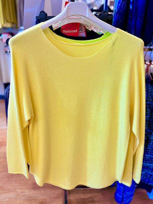 Wide Neck Plain Jumper