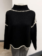 Load image into Gallery viewer, Contrast Wool High Neck Jumper