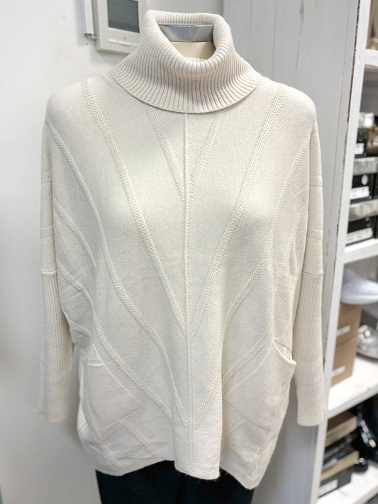 Polo Neck Long Chevron Jumper