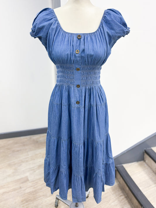 Shirred Waist Mini Dress