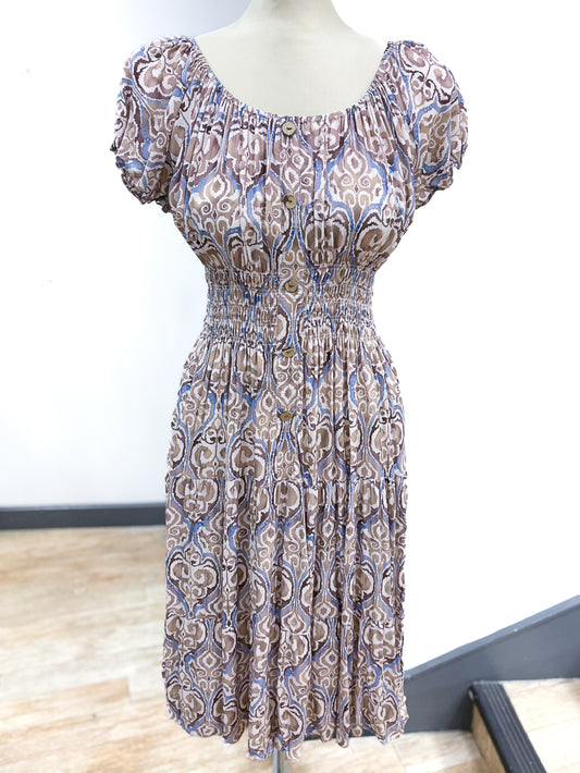 Shirred Waist Mini Dress