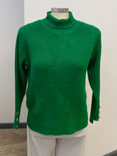 Load image into Gallery viewer, Marble Cotton Blend Wave Knit Polo Neck Jumper