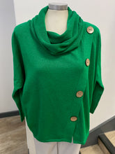 Load image into Gallery viewer, Marble Cowl Neck Button Jumper