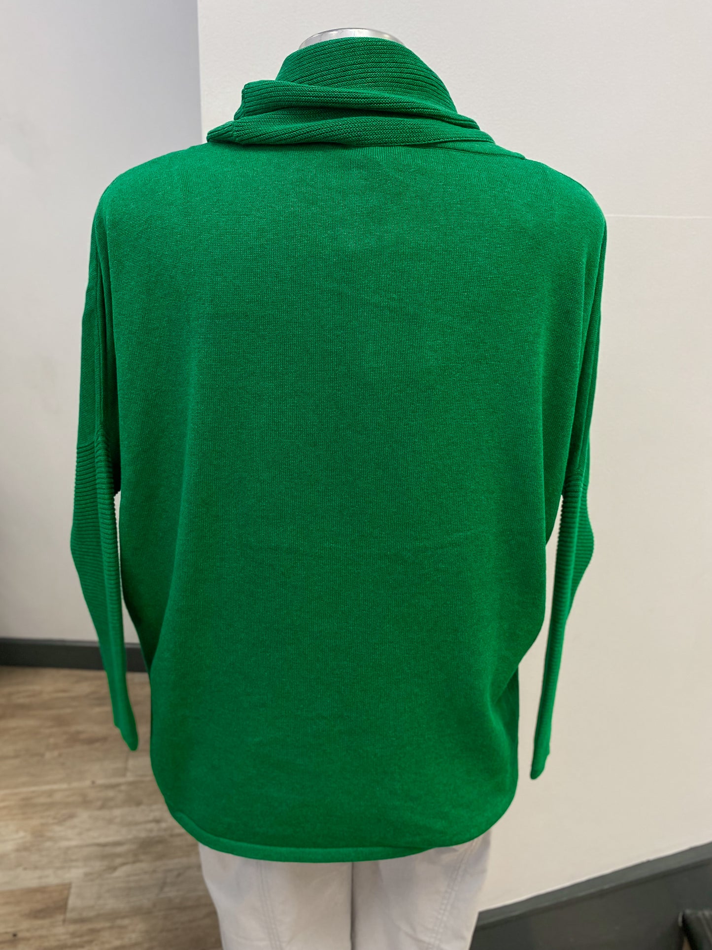 Marble Cowl Neck Button Jumper