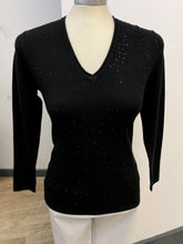 Load image into Gallery viewer, Marble V Neck Diamante Jumper