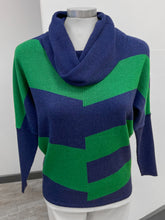 Load image into Gallery viewer, Marble Cowl Neck Chevron Jumper
