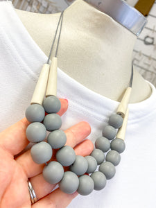 Suzie Blue Adjustable Beaded Necklace
