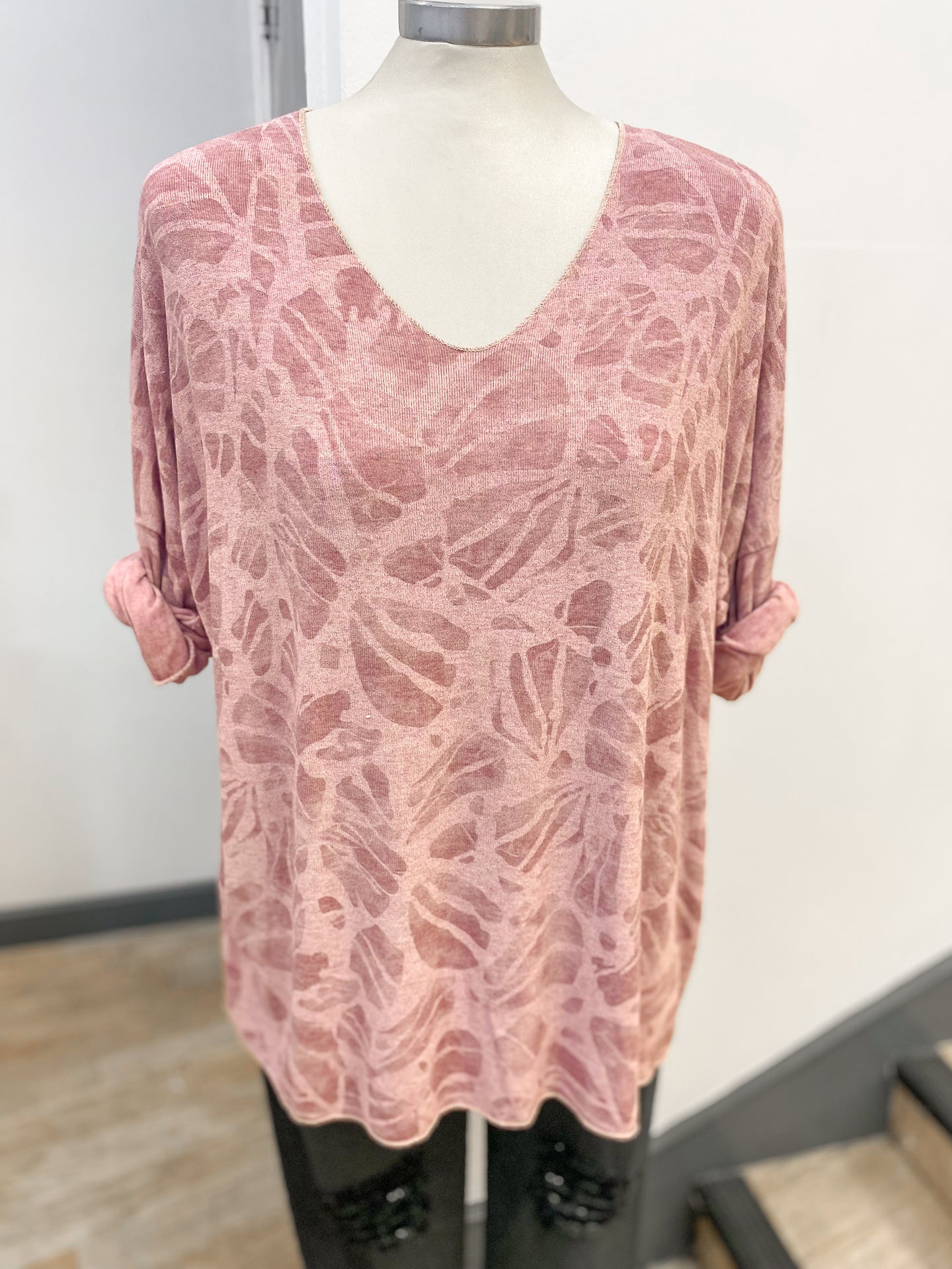 Lightweight Patterned Knit Top