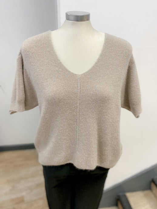 Sorbet Short Sleeved Alpaca Wool Jumper