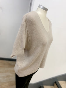 Sorbet Short Sleeved Alpaca Wool Jumper