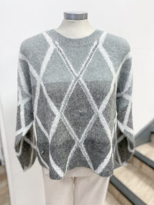 Malissa J Beaded Diamond Pattern Jumper