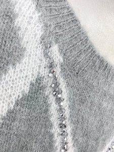 Malissa J Beaded Diamond Pattern Jumper
