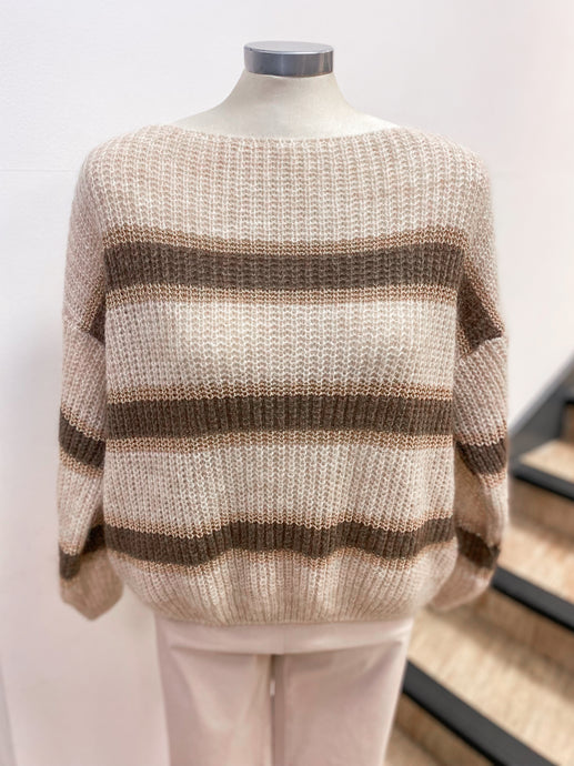 Sorbet Mohair Blend Striped Jumper
