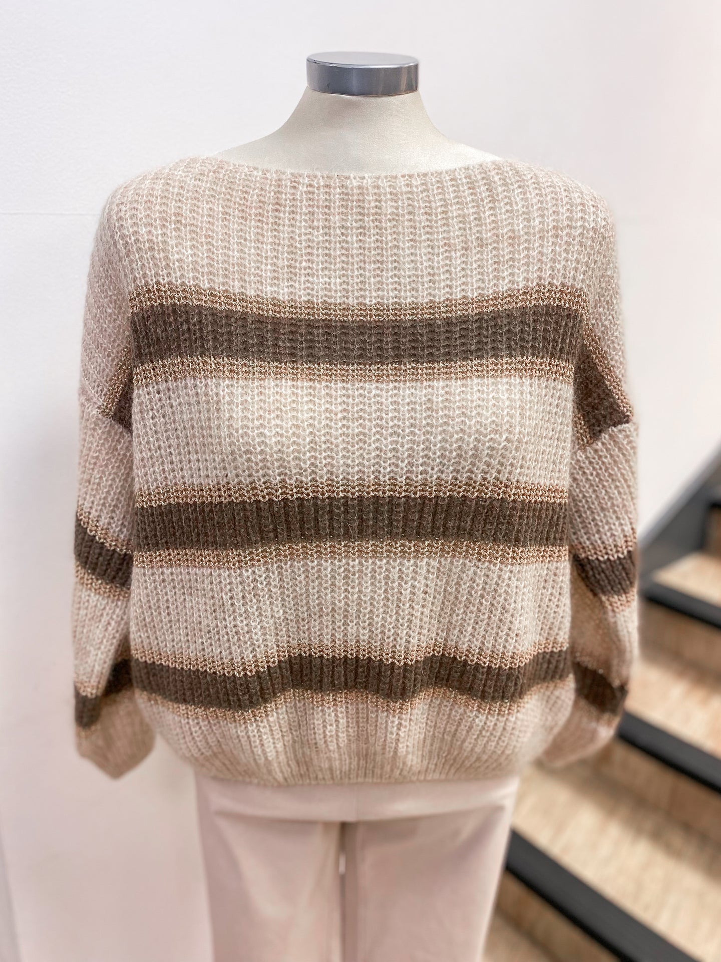 Sorbet Mohair Blend Striped Jumper