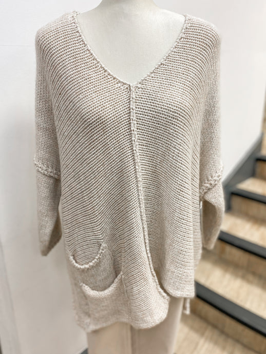 Sarah Tempest Alpaca Wool Blend Asymmetric Jumper