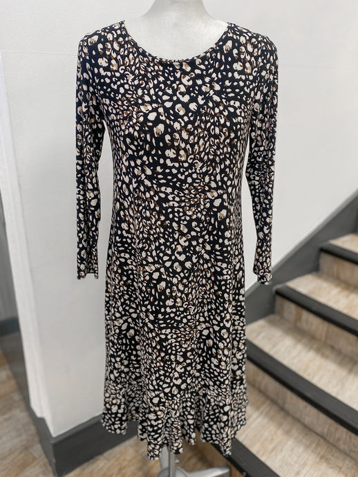 Saloos Abstract Leopard Print Dress