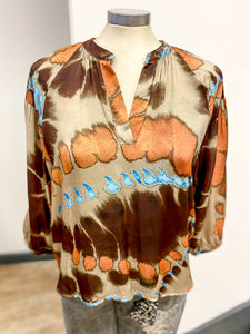 Sorbet Abstract Print Blouse