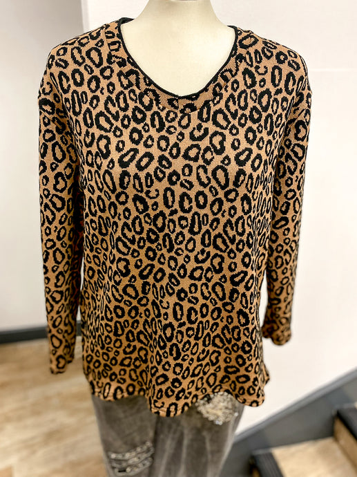 Leopard Knitted Jumper