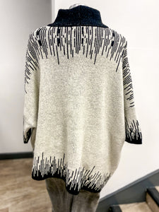 Sarah Tempest Polo Neck Poncho Jumper