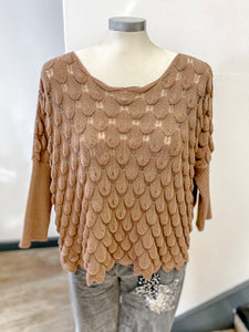Scalloped Pointelle Knit Jumper