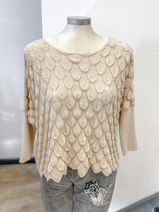Scalloped Pointelle Knit Jumper