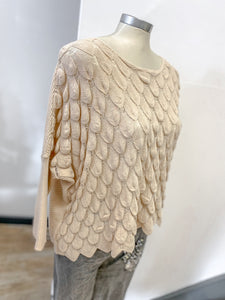 Scalloped Pointelle Knit Jumper