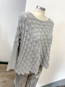 Scalloped Pointelle Knit Jumper