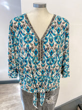 Load image into Gallery viewer, Embellished V Neck Top
