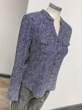 Load image into Gallery viewer, Navy Spotty Button Down Shirt