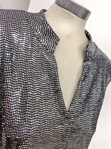 Sequin V Neck Blouse