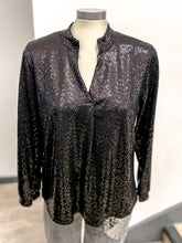 Load image into Gallery viewer, Sequin V Neck Blouse