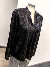 Load image into Gallery viewer, Sequin V Neck Blouse