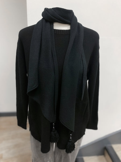 Pocket Jumper with Tassel Scarf