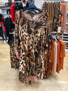 Saloos Leopard Print Midi Dress