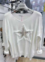 Load image into Gallery viewer, Frayed Sequin Star Jumper