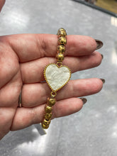 Load image into Gallery viewer, Envy Long Gold &amp; White Heart Necklace