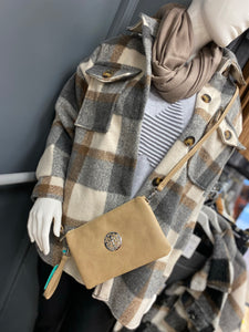 Large Faux Leather Crossbody & Clutch Bag - CMD Womenswear - 