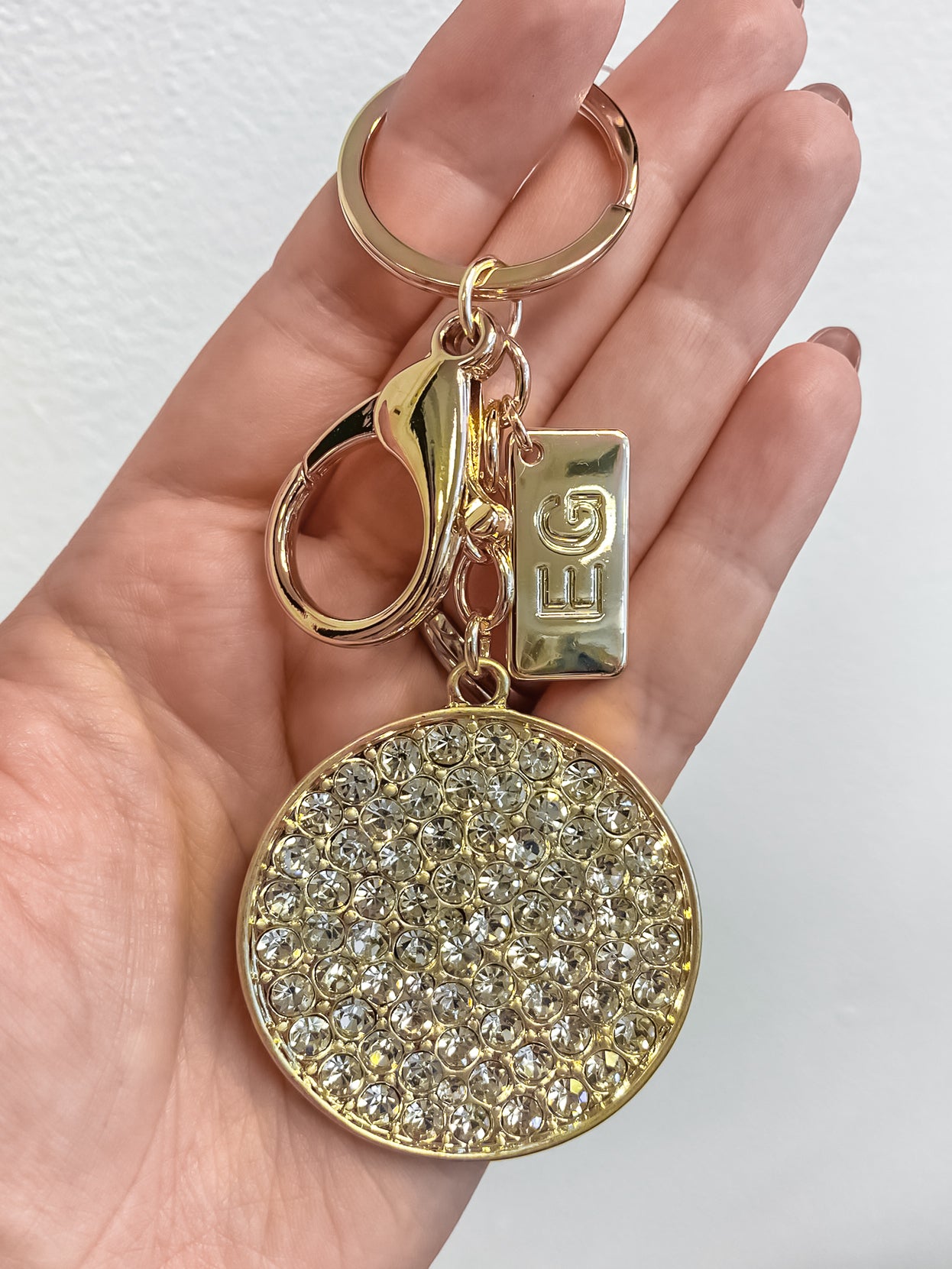 Diamante Disc Keyring