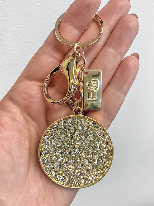 Diamante Disc Keyring