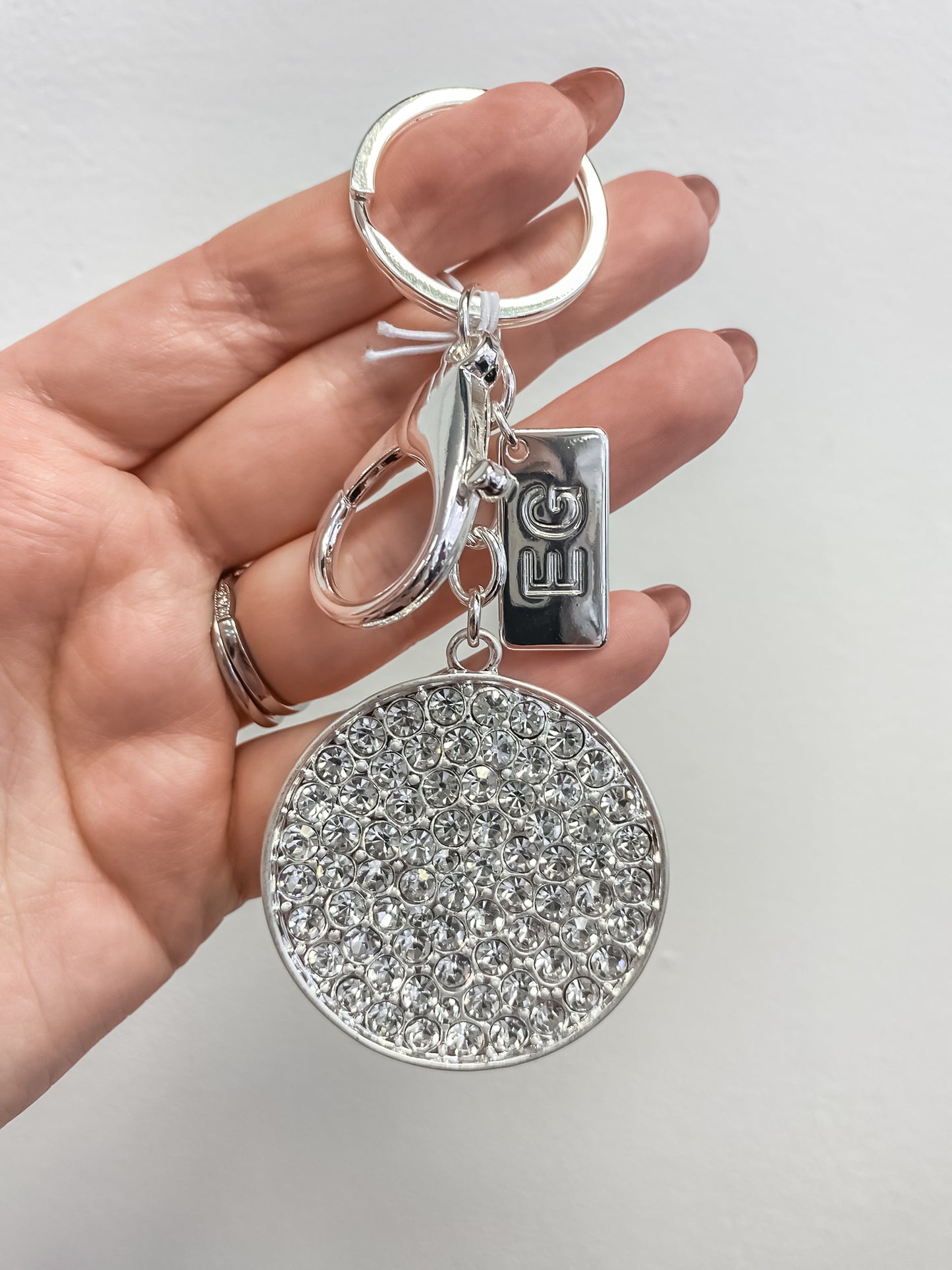 Diamante Disc Keyring