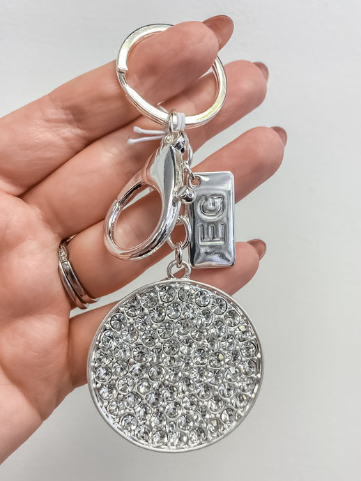 Diamante Disc Keyring