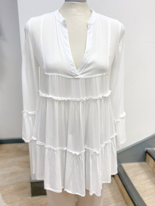 South Beach Crinkle Smock Beach Dress