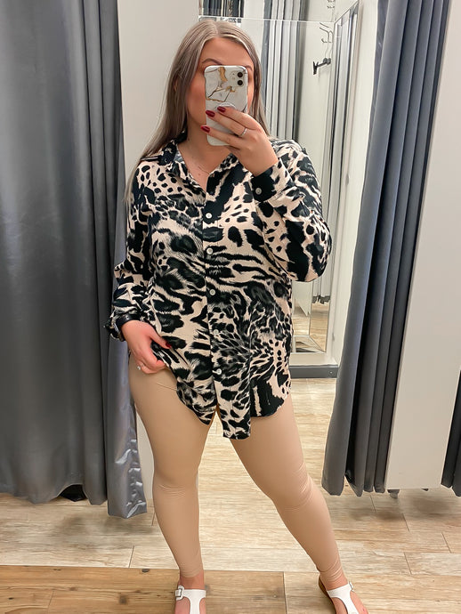 Leather Effect Wet Look Leggings