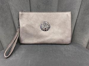Large Faux Leather Crossbody & Clutch Bag